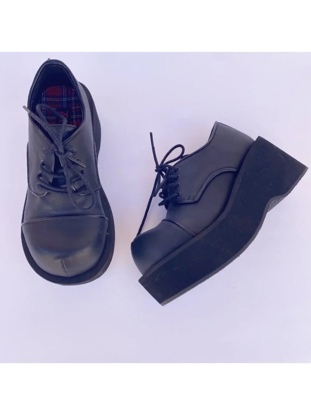 Demonia Dank Platform Creepers Shoes Black